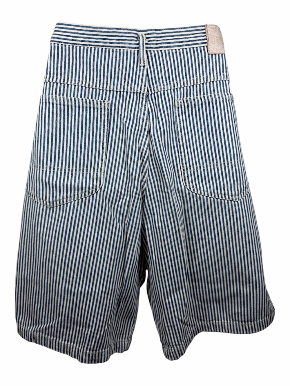 Marithe Francois Girbaud Pinstripe Denim Shorts 33 Vintage Hickory Stripe Jorts - Picture 2 of 13